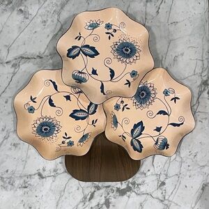 Vintage MCM Stotter Settings Tiered Serving Tray Blue Onion Pattern